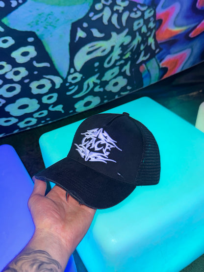 Embroidered Black Cap