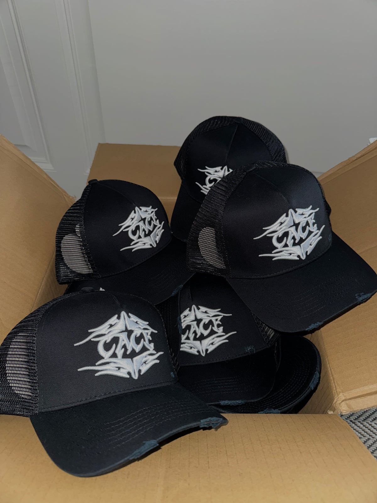 Embroidered Black Cap